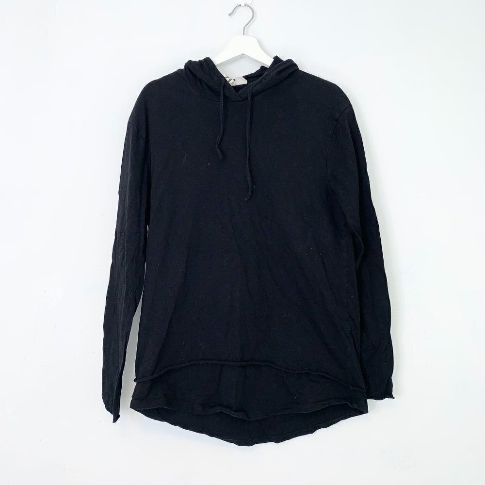 Anthropologie Moth Black Layered Pullover Hoodie size small